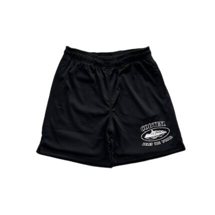 Corteiz RTW Black Knit Shorts
