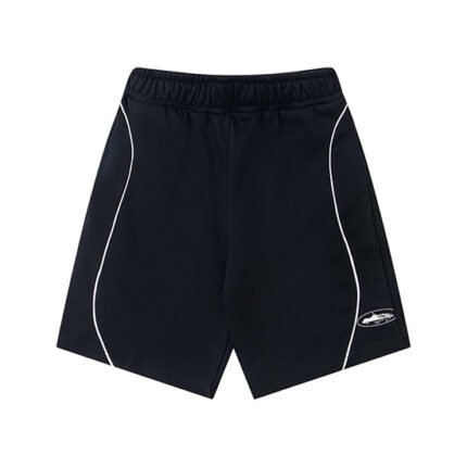 Corteiz Island Black Piqué Shorts