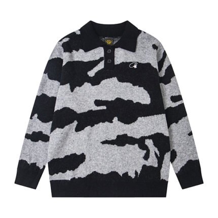 Sweat Polo En Maille Camouflage