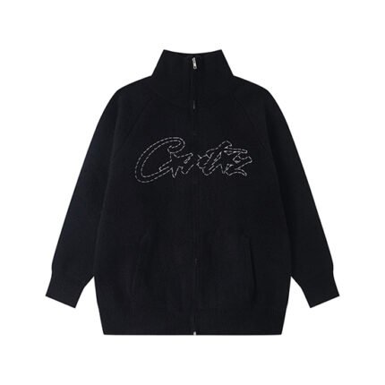 Corteiz VVS Black Zip-Up Sweatshirt